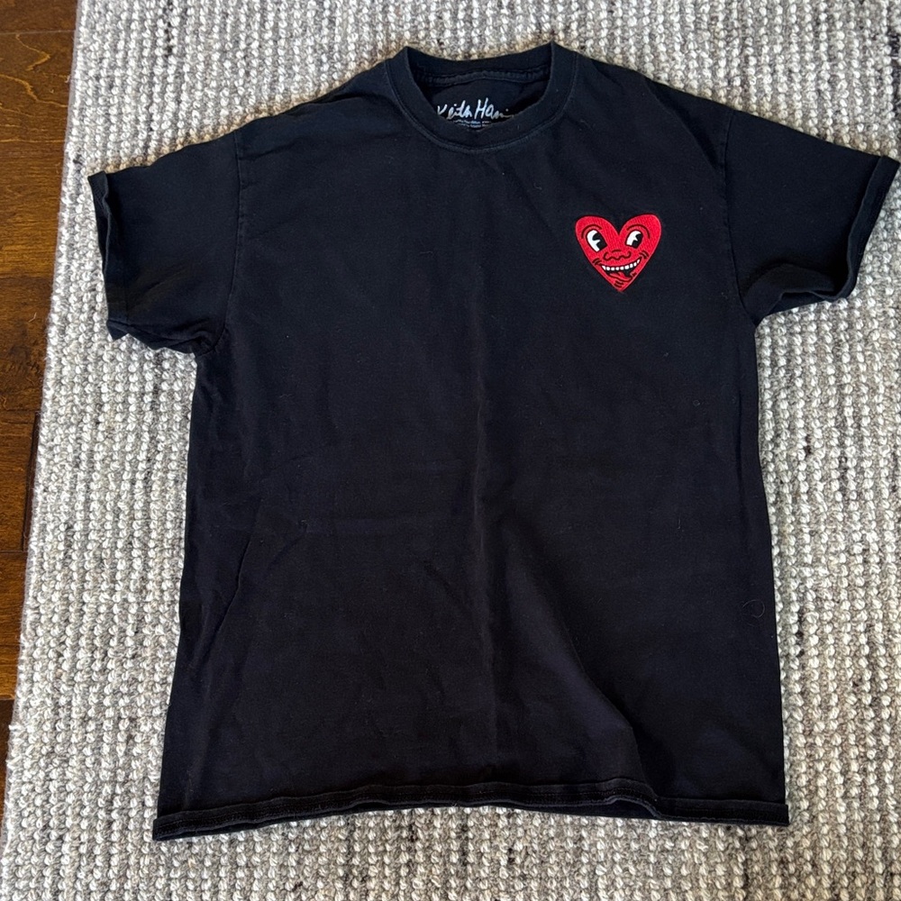 Black T-Shirt with Keith Haring logo